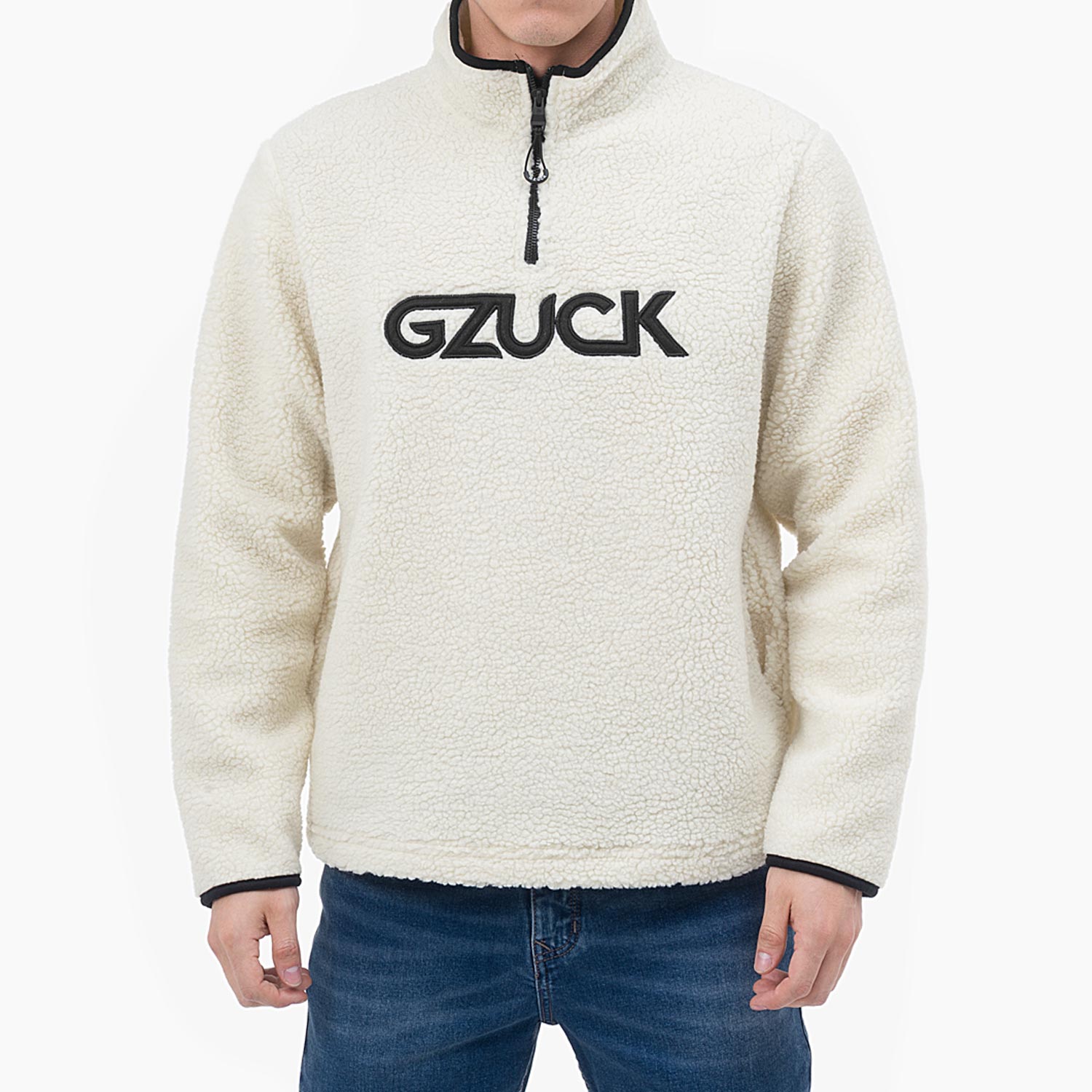 Polera Peluche Rigido C/Alto Regular Fit Marter Ivory Diverxia